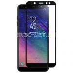 Защитное стекло для Samsung Galaxy A6 (2018) A600 [на весь экран] (черное)