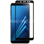 Защитное стекло для Samsung Galaxy A8 (2018) A530 [на весь экран] (черное)