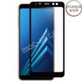 Защитное стекло для Samsung Galaxy A8 (2018) A530 [клеится на весь экран] (черное)