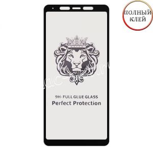 Защитное стекло для Samsung Galaxy A9 (2018) A920 [клеится на весь экран] Premium (черное)
