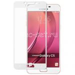 Защитное стекло для Samsung Galaxy C5 C5000 [на весь экран] (белое)
