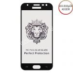 Защитное стекло для Samsung Galaxy J3 (2017) J330 [клеится на весь экран] Premium (черное)
