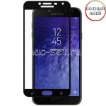 Защитное стекло для Samsung Galaxy J4 (2018) J400 [клеится на весь экран] (черное)