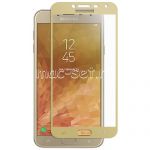 Защитное стекло для Samsung Galaxy J4 (2018) J400 [на весь экран] (золотистое)