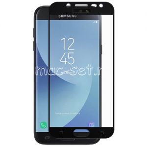 Защитное стекло для Samsung Galaxy J5 (2017) J530 [на весь экран] (черное)