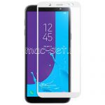 Защитное стекло для Samsung Galaxy J6 (2018) J600 [на весь экран] (белое)