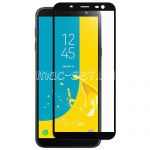 Защитное стекло для Samsung Galaxy J6 (2018) J600 [на весь экран] (черное)