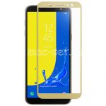 Защитное стекло для Samsung Galaxy J6 (2018) J600 [на весь экран] (золотистое)