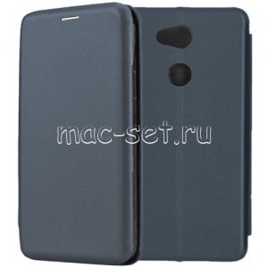 Чехол-книжка кожаный для Sony Xperia L2 / L2 Dual (синий) Fashion Case