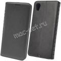 Чехол-книжка кожаный для Sony Xperia XA1 Ultra / Dual (черный) Book Case New
