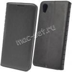 Чехол-книжка кожаный для Sony Xperia XA1 Ultra / Dual (черный) Book Case New
