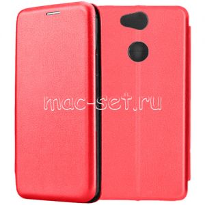 Чехол-книжка кожаный для Sony Xperia XA2 / XA2 Dual (красный) Fashion Case