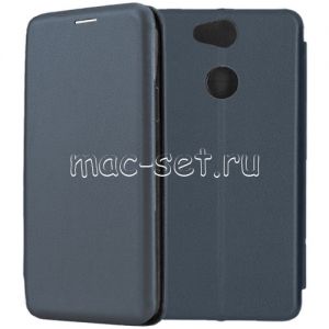 Чехол-книжка кожаный для Sony Xperia XA2 / XA2 Dual (синий) Fashion Case
