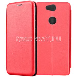 Чехол-книжка кожаный для Sony Xperia XA2 Plus (красный) Fashion Case