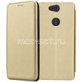 Чехол-книжка кожаный для Sony Xperia XA2 Plus (золотистый) Fashion Case