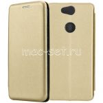 Чехол-книжка кожаный для Sony Xperia XA2 Plus (золотистый) Fashion Case