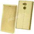 Чехол-книжка кожаный для Sony Xperia XA2 Ultra / Dual (золотистый) Book Case New