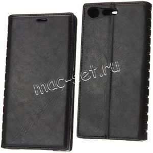 Чехол-книжка кожаный для Sony Xperia XZ Premium / Dual (черный) Book Case New