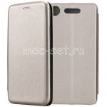 Чехол-книжка кожаный для Sony Xperia XZ1 / XZ1 Dual (серый) Fashion Case
