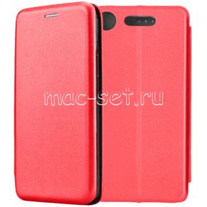 Чехол-книжка кожаный для Sony Xperia XZ1 / XZ1 Dual (красный) Fashion Case