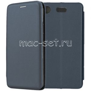 Чехол-книжка кожаный для Sony Xperia XZ1 Compact (синий) Fashion Case