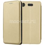 Чехол-книжка кожаный для Sony Xperia XZ1 Compact (золотистый) Fashion Case