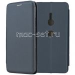 Чехол-книжка кожаный для Sony Xperia XZ2 / XZ2 Dual (синий) Fashion Case