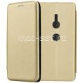 Чехол-книжка кожаный для Sony Xperia XZ2 / XZ2 Dual (золотистый) Fashion Case