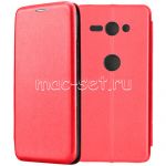 Чехол-книжка кожаный для Sony Xperia XZ2 Compact (красный) Fashion Case