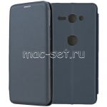 Чехол-книжка кожаный для Sony Xperia XZ2 Compact (синий) Fashion Case