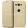 Чехол-книжка кожаный для Sony Xperia XZ2 Compact (золотистый) Fashion Case