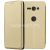 Чехол-книжка кожаный для Sony Xperia XZ2 Compact (золотистый) Fashion Case