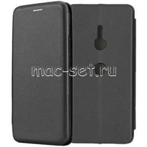 Чехол-книжка кожаный для Sony Xperia XZ3 / XZ3 Dual (черный) Fashion Case