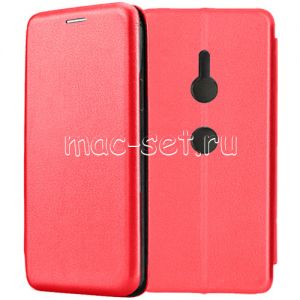 Чехол-книжка кожаный для Sony Xperia XZ3 / XZ3 Dual (красный) Fashion Case