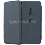 Чехол-книжка кожаный для Sony Xperia XZ3 / XZ3 Dual (синий) Fashion Case