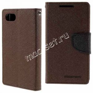 Чехол-книжка для Sony Xperia Z5 Compact (коричневый) MERCURY / GOOSPERY