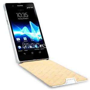 Чехол-книжка вертикальный флип для Sony Xperia Z (белый) TETDED