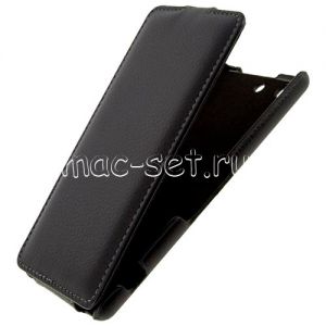 Чехол-книжка вертикальный флип для Sony Xperia M5 / M5 Dual (черный) UpCase