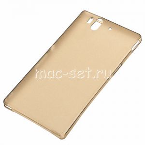 Чехол-накладка пластиковый для Sony Xperia Z ультратонкий (серый)