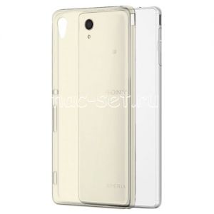Чехол-накладка силиконовый для Sony Xperia M4 Aqua / M4 Aqua Dual (серый 0.3мм)