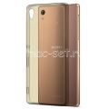 Чехол-накладка силиконовый для Sony Xperia Z3+ / Z4 / Dual глянцевый (серый)