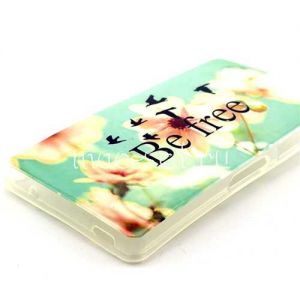 Чехол-накладка силиконовый для Sony Xperia Z3 Compact с принтом (Be Free & Flowers)