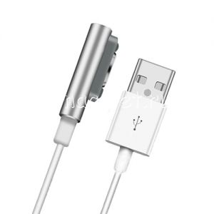 Кабель магнитный для Sony с индикатором зарядки [круглый разъем] (серебристый)