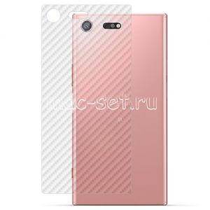 Защитная наклейка для Sony Xperia XZ Premium / Dual карбон [задняя] (прозрачная)