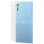 Защитная наклейка для Sony Xperia XZs / XZs Dual карбон [задняя] (прозрачная)