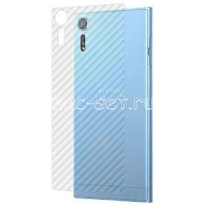 Защитная наклейка для Sony Xperia XZs / XZs Dual карбон [задняя] (прозрачная)
