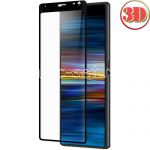 Защитное стекло 3D для Sony Xperia 10 Plus / 10 Plus Dual [изогнутое на весь экран] (черное)