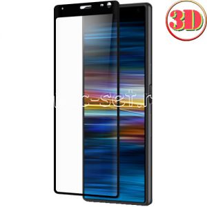 Защитное стекло 3D для Sony Xperia 10 Plus / 10 Plus Dual [изогнутое на весь экран] (черное)