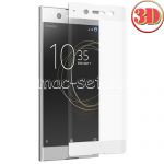 Защитное стекло 3D для Sony Xperia XA1 Ultra / Dual [изогнутое на весь экран] (белое)