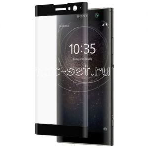 Защитное стекло 3D для Sony Xperia XA2 / XA2 Dual [изогнутое на весь экран] (черное)